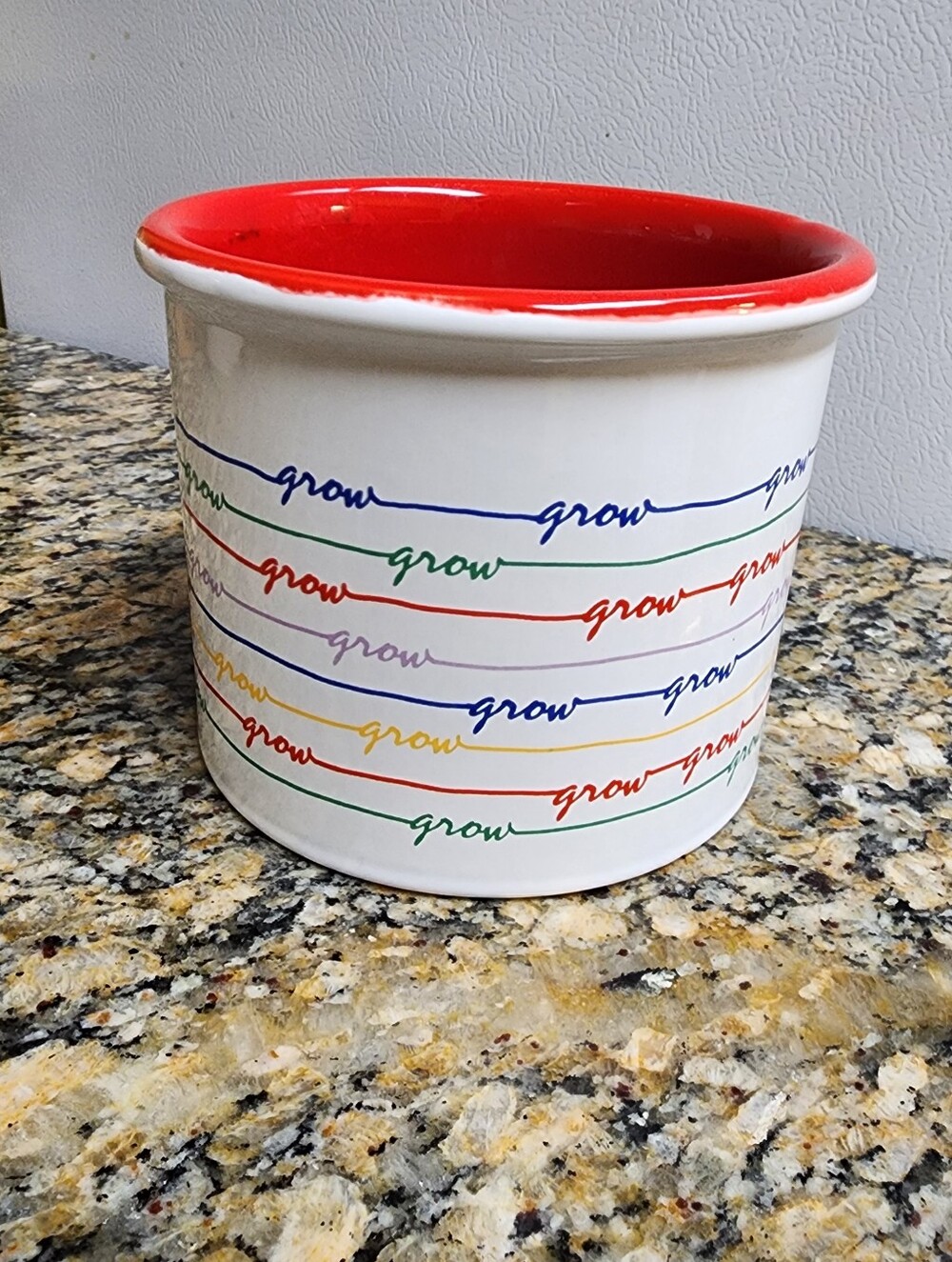 Vintage Italian Ceramic Cachepot Planter / Kitchen Utility Crock - 4.5"